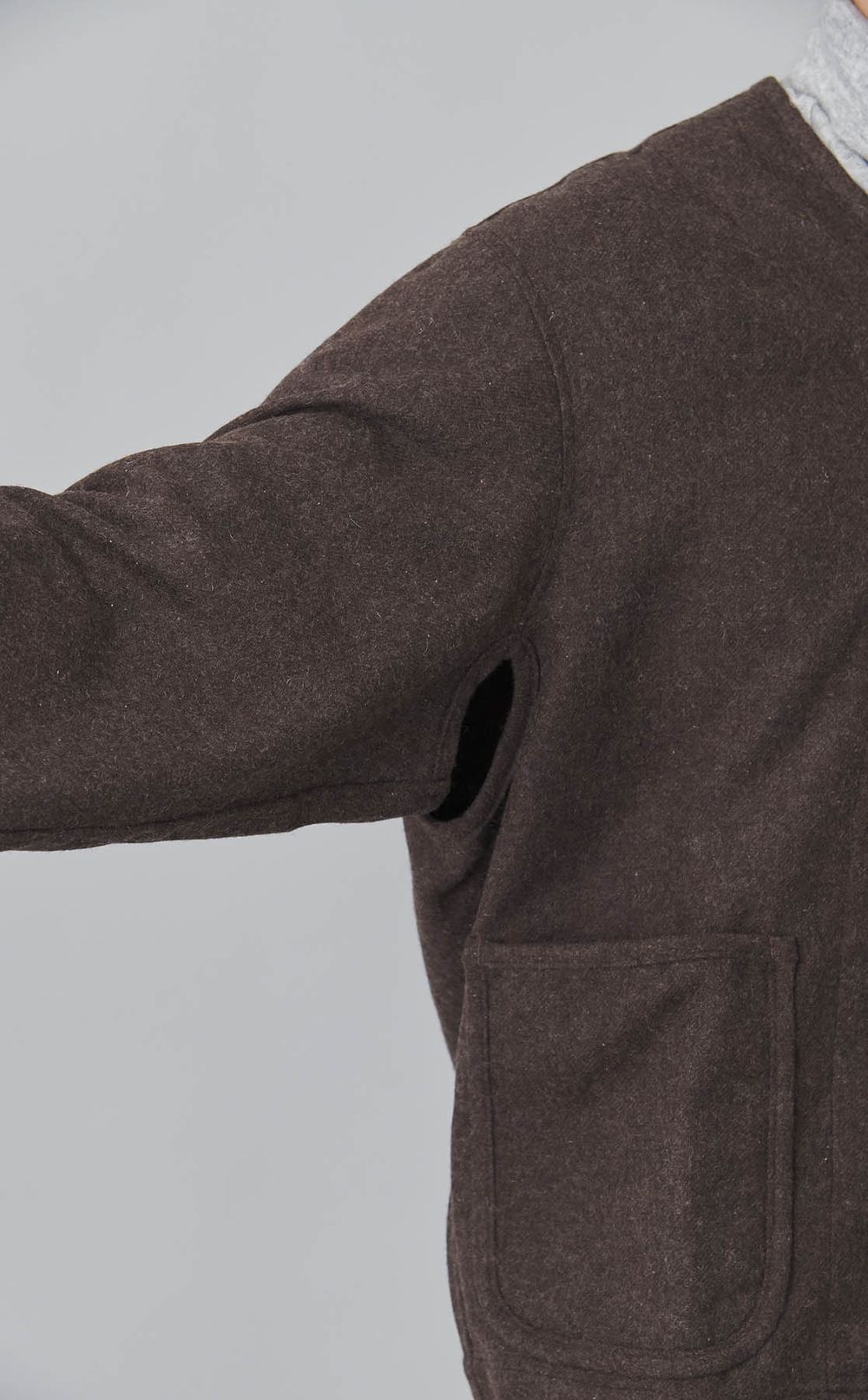 ウールミックスツイルライニングシャツ