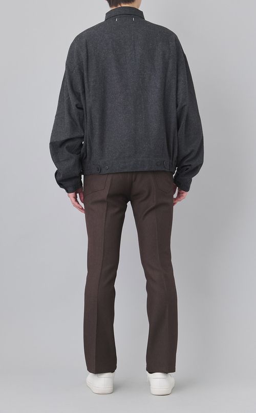 ウールミックスツイルジップブルゾン
