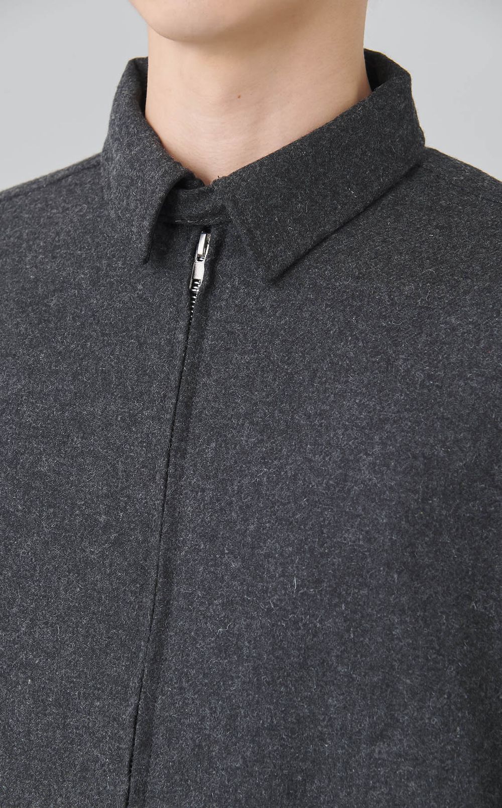 ウールミックスツイルジップブルゾン