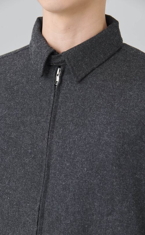 ウールミックスツイルジップブルゾン