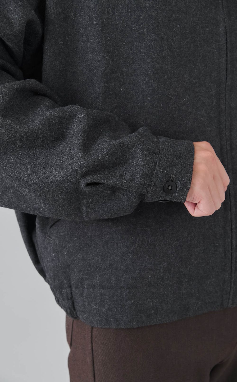 ウールミックスツイルジップブルゾン