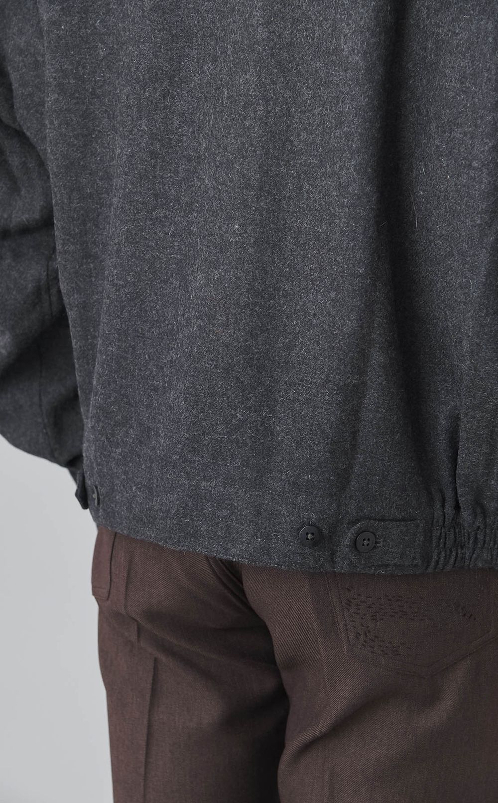 ウールミックスツイルジップブルゾン