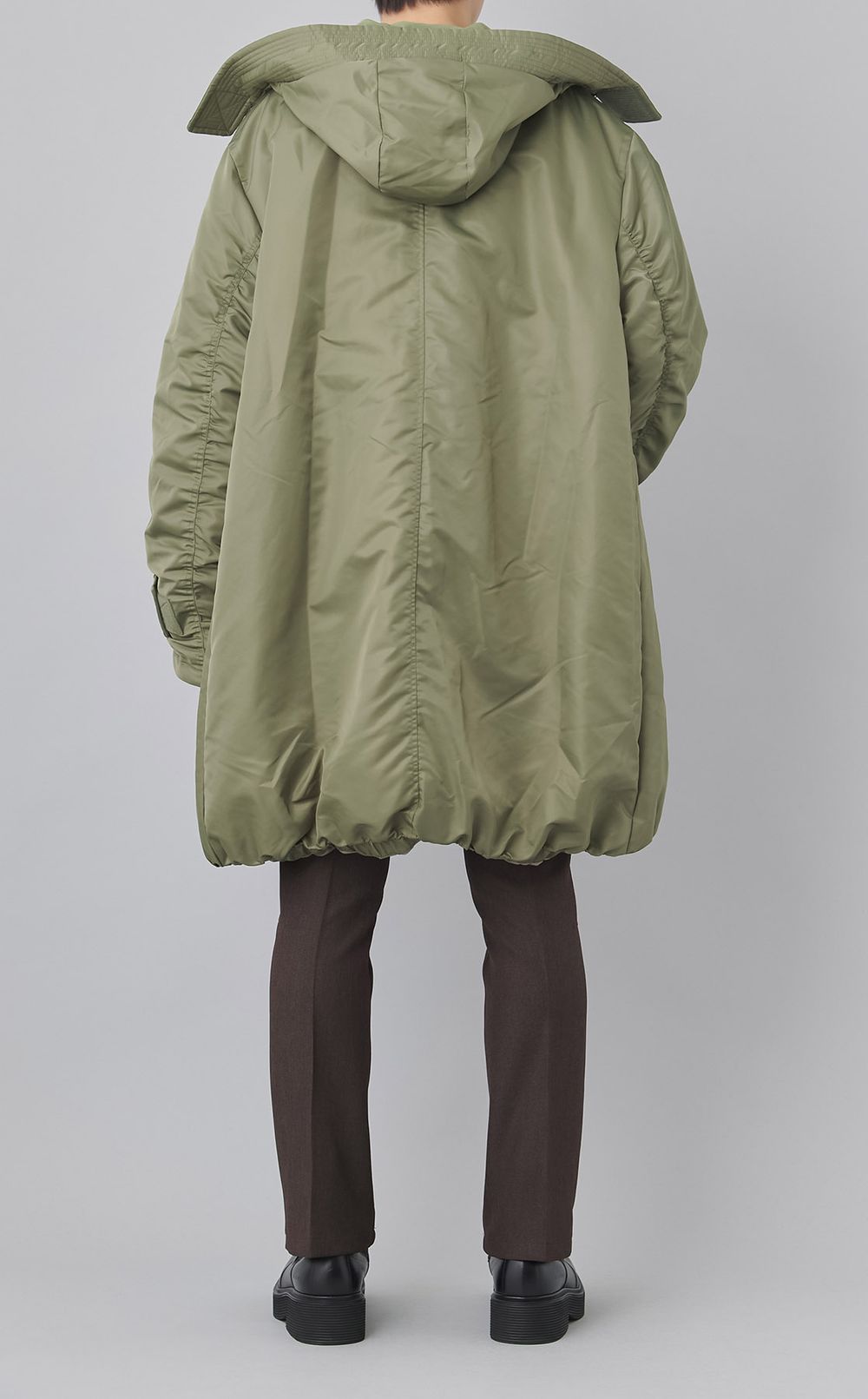 ナイロンサテンパデッドコート