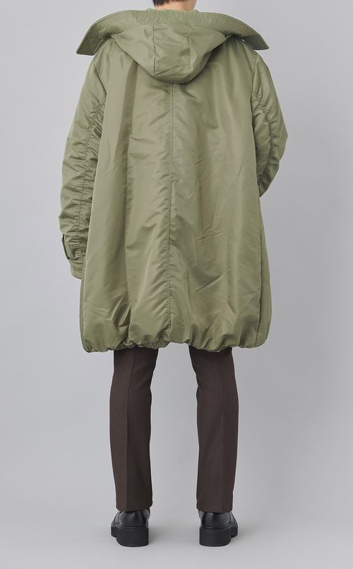 ナイロンサテンパデッドコート