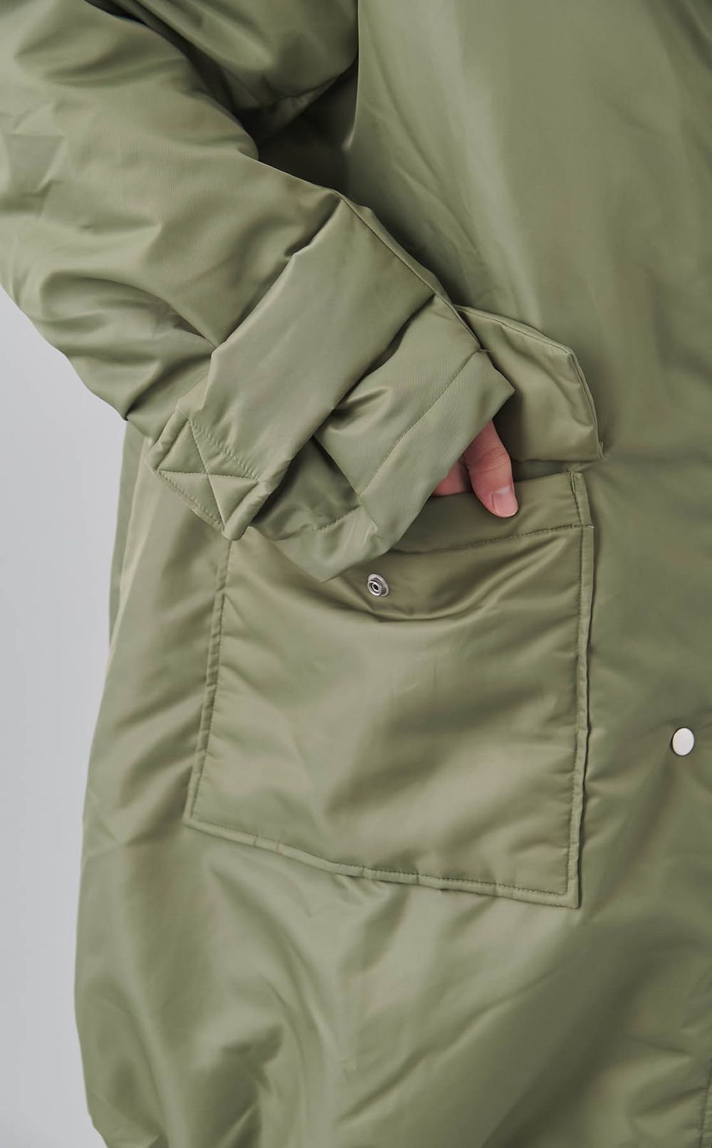 ナイロンサテンパデッドコート