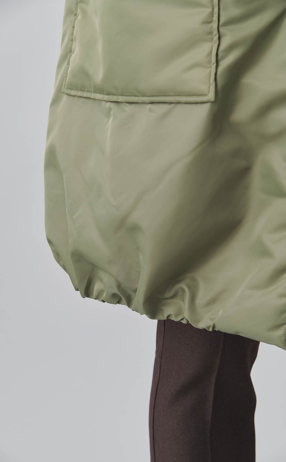 ナイロンサテンパデッドコート