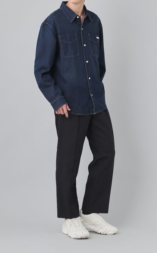 ダブルポケットデニムシャツ