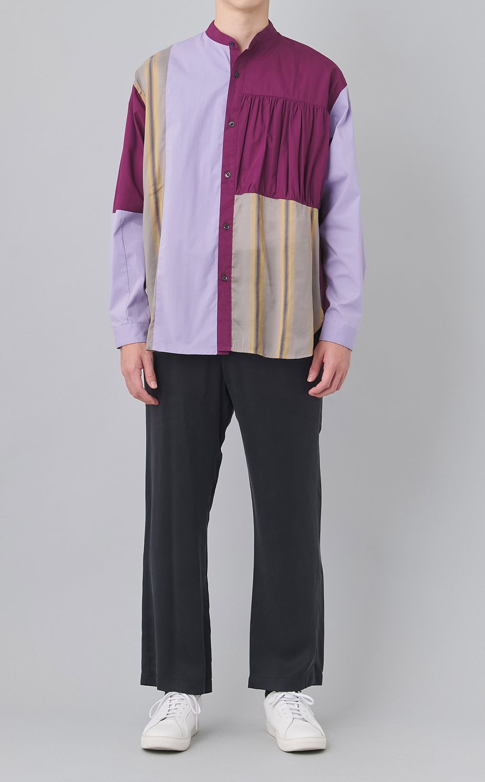 【reADdress】リメイクスタンドカラーシャツ