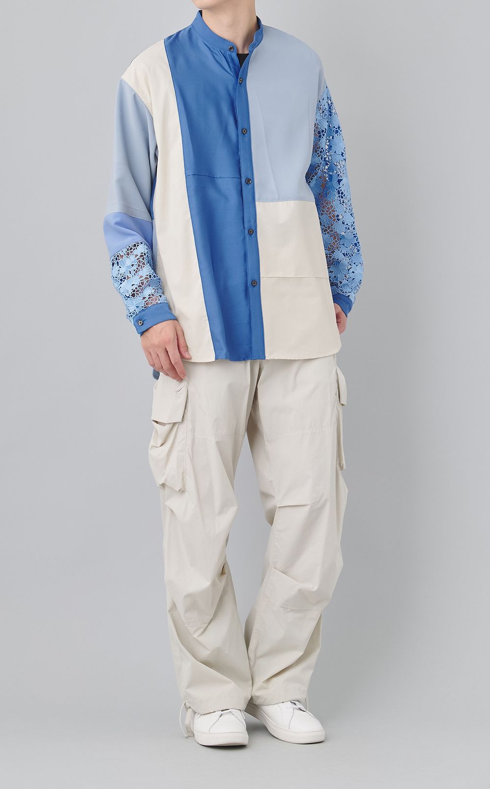 【reADdress】リメイクスタンドカラーシャツ