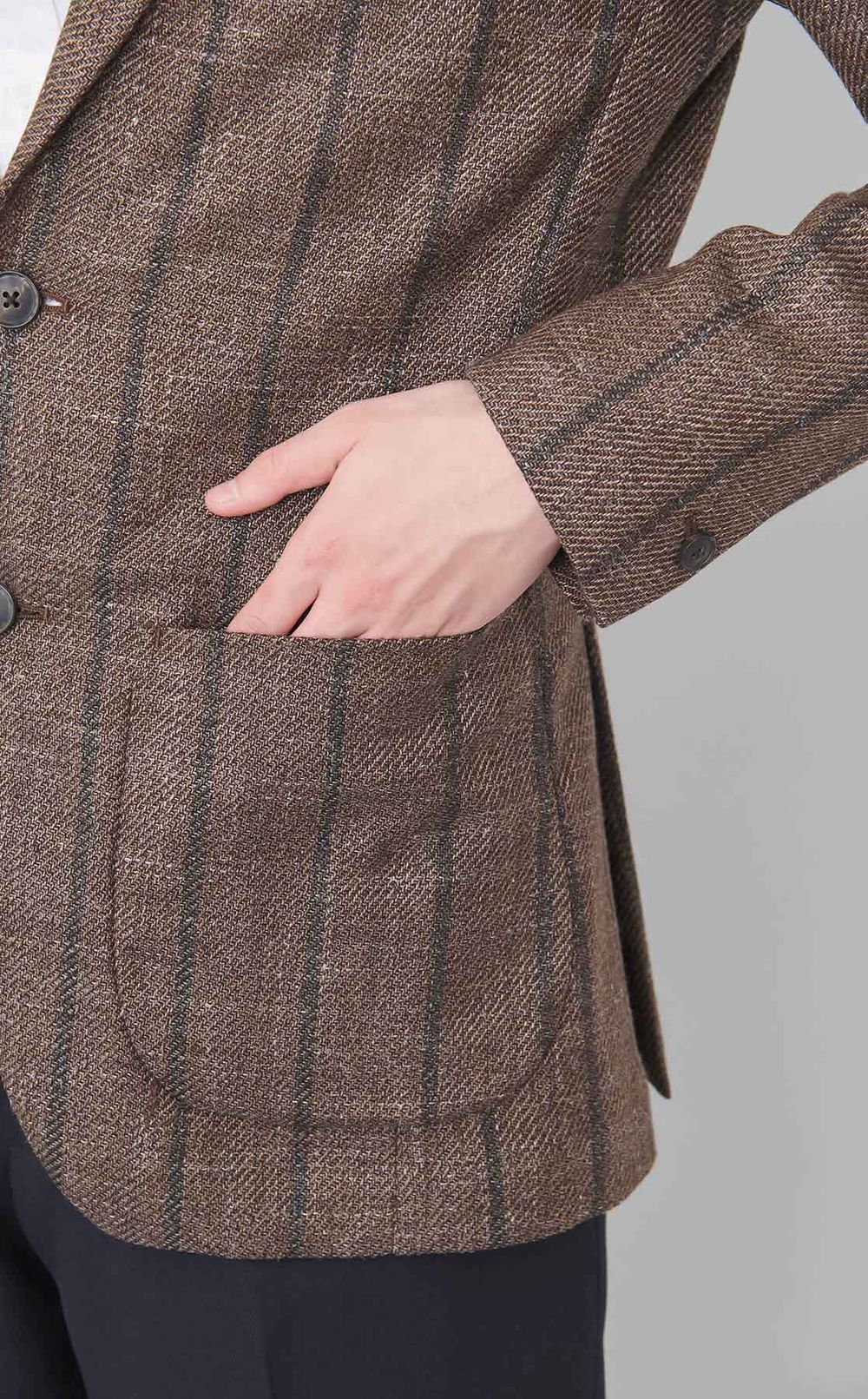 チェックシングルジャケット