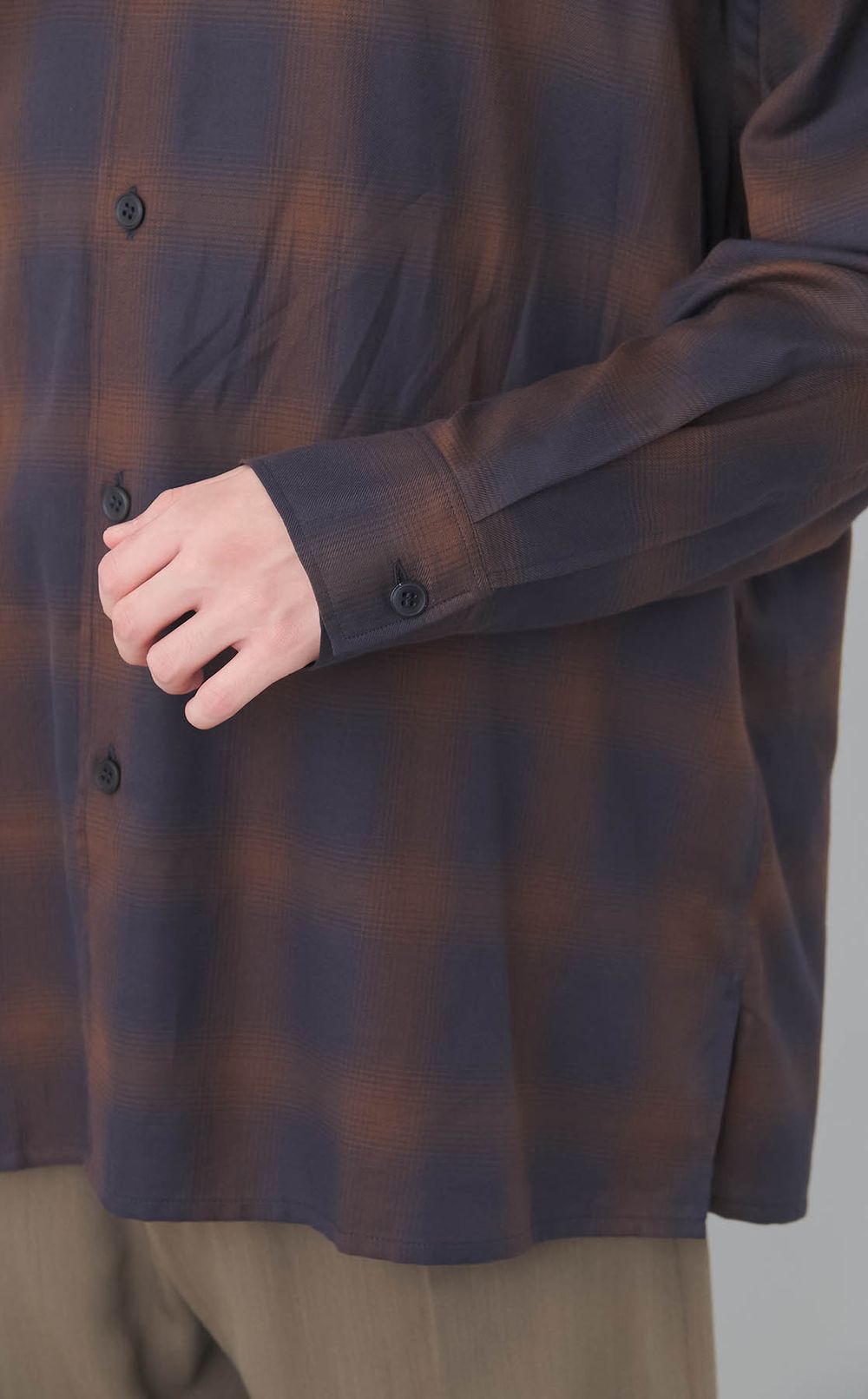 チェックオーバーサイズドシャツ