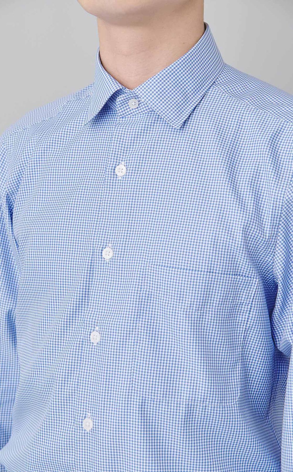 トロッターセミワイドギンガムシャツ