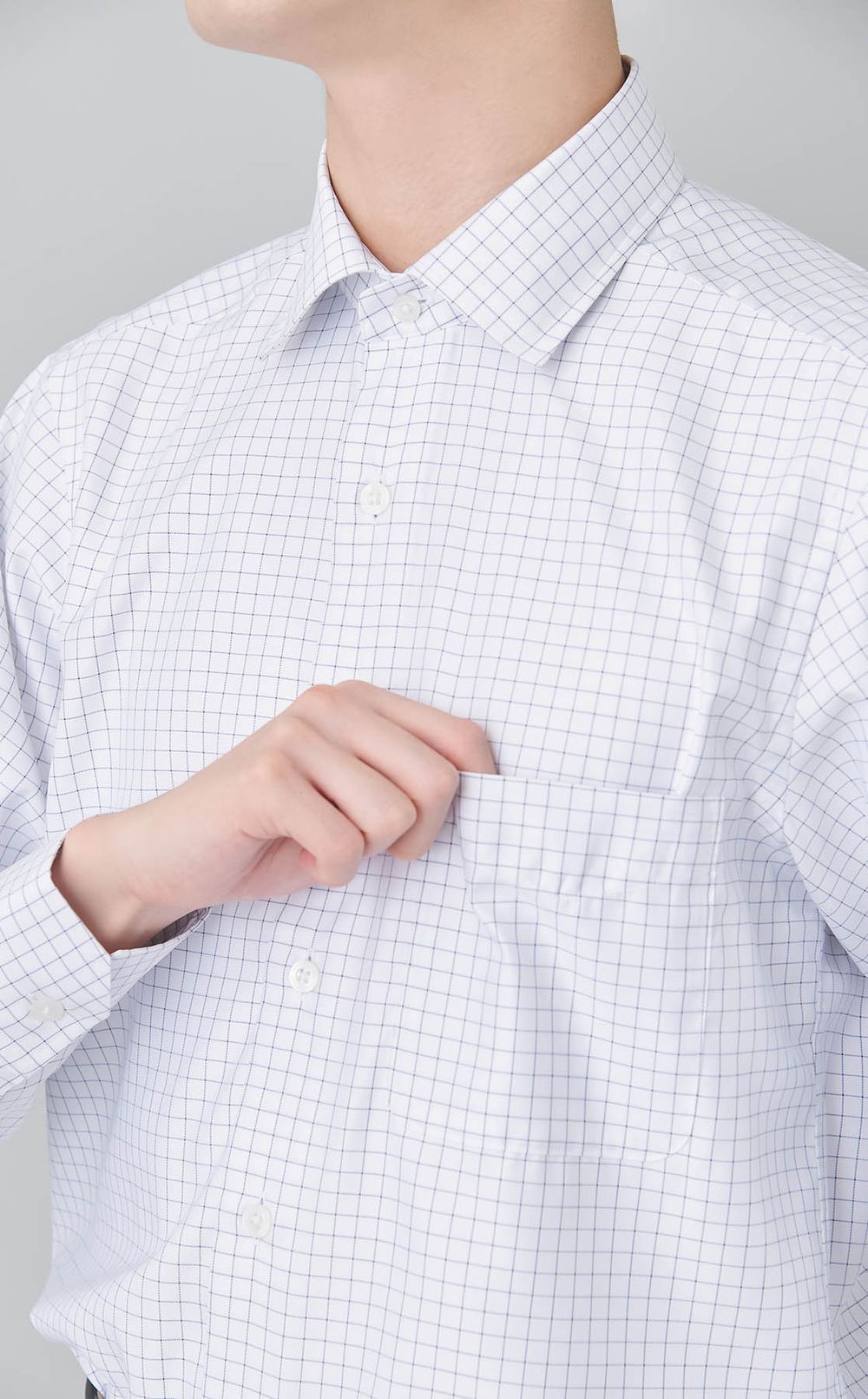 トロッターセミワイドチェックシャツ