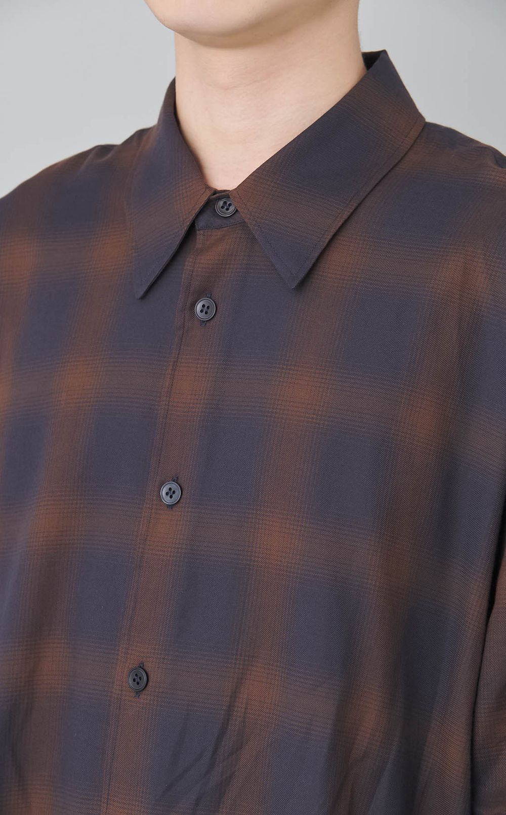 チェックオーバーサイズドシャツ