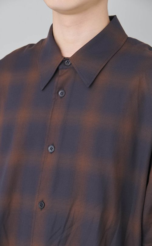 チェックオーバーサイズドシャツ