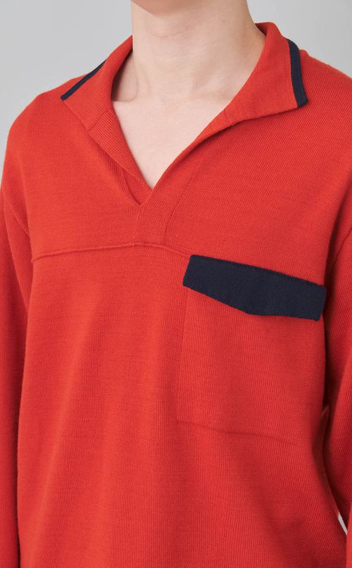 ウールコットンニットプルオーバー