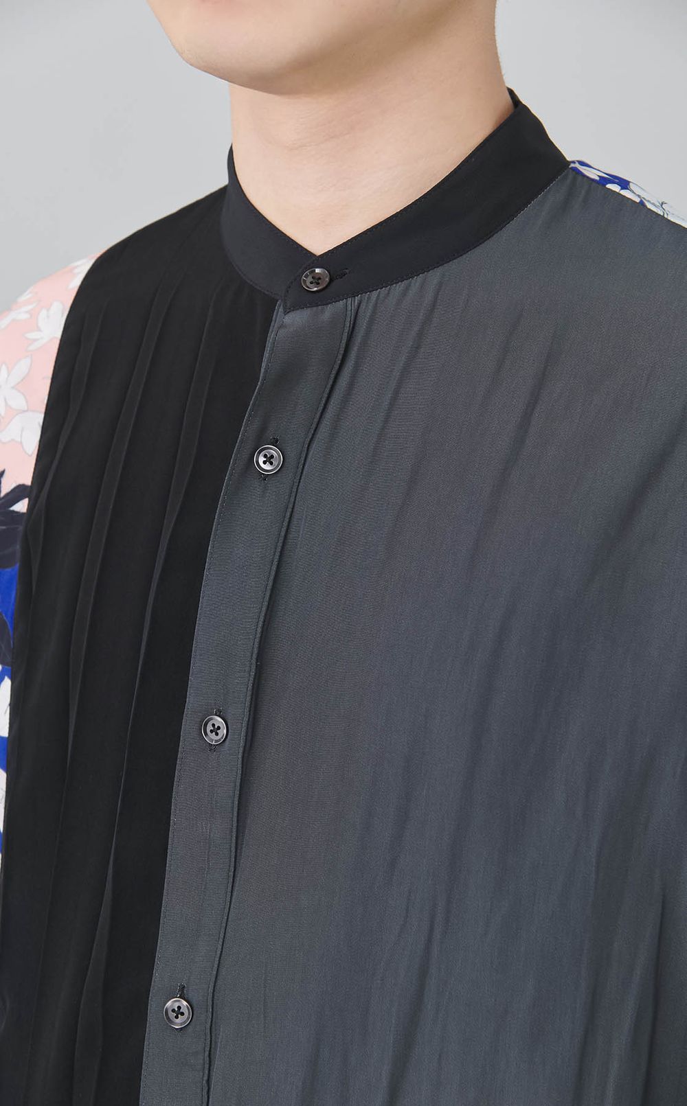 【reADdress】リメイクスタンドカラーシャツ