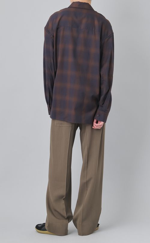 チェックオーバーサイズドシャツ