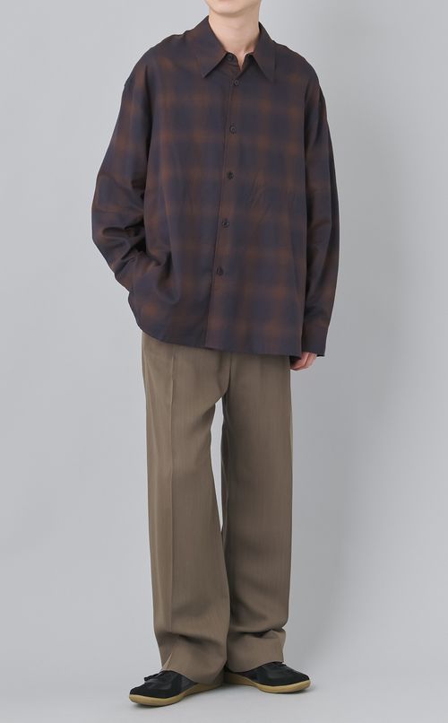 チェックオーバーサイズドシャツ