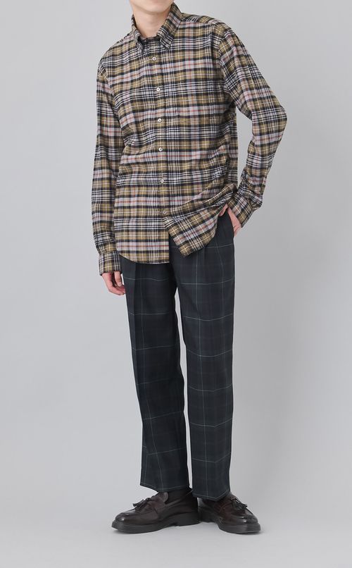 フランネルチェックシャツ