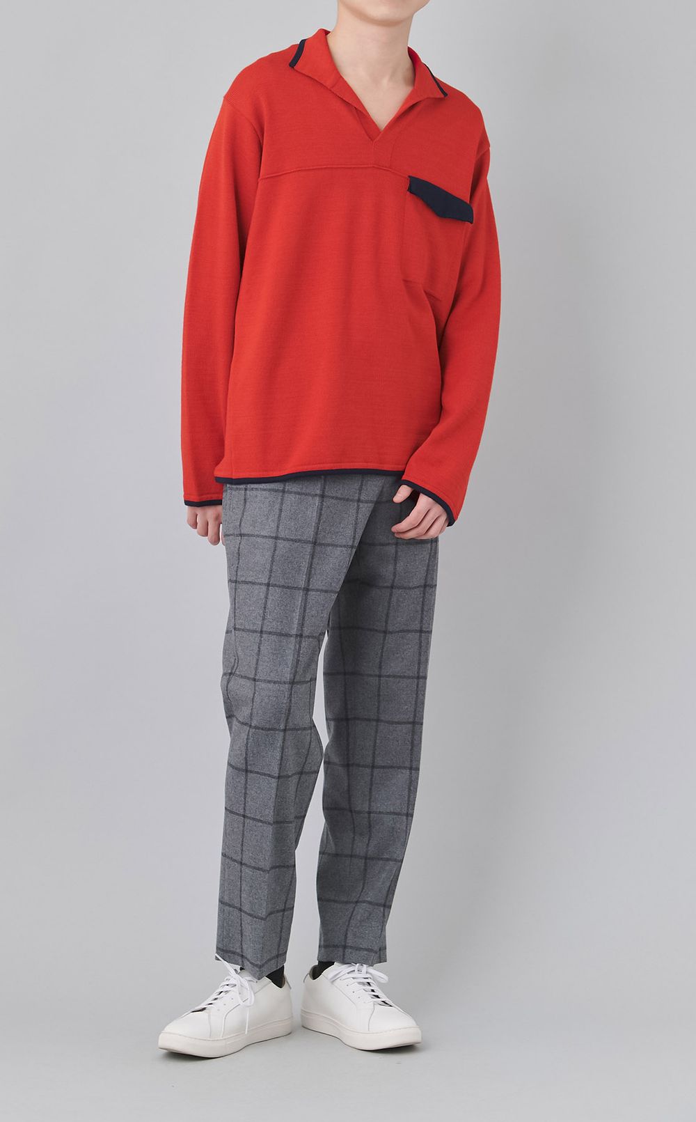 ウールコットンニットプルオーバー