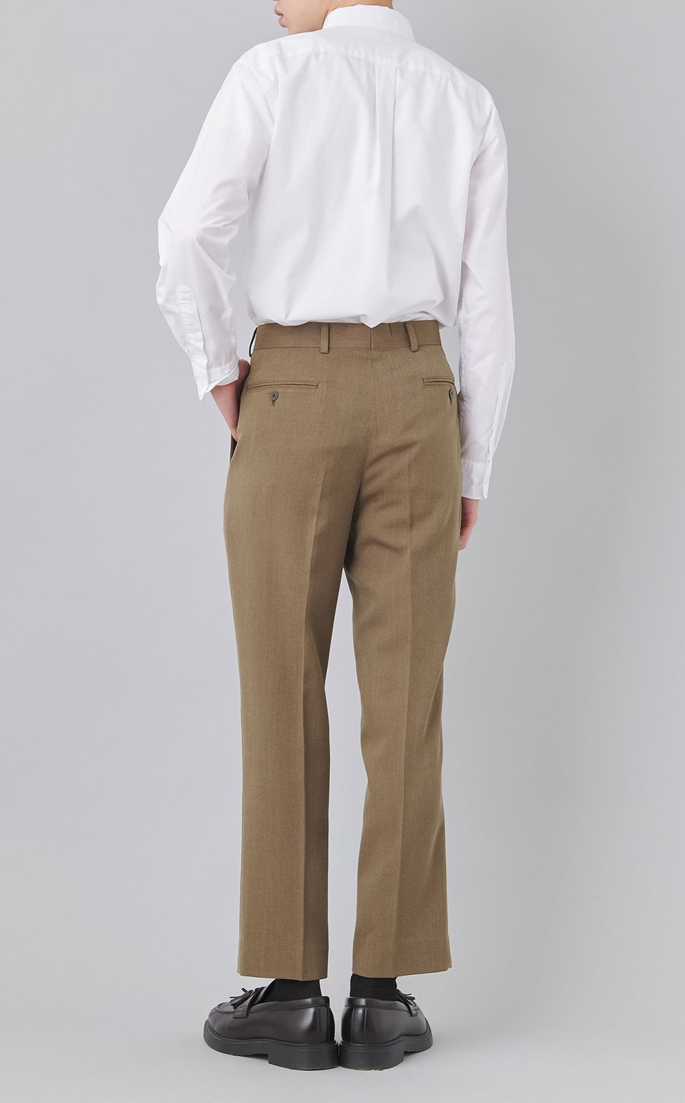 ウールコバートツイルスラックス