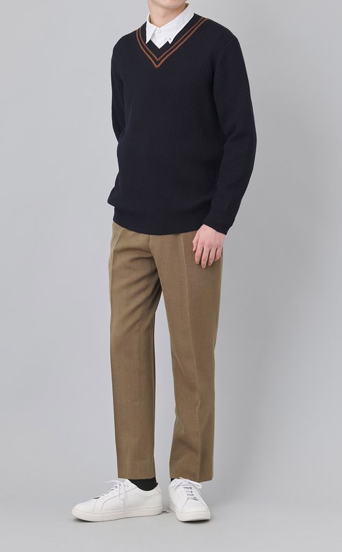 ウールコバートツイルスラックス