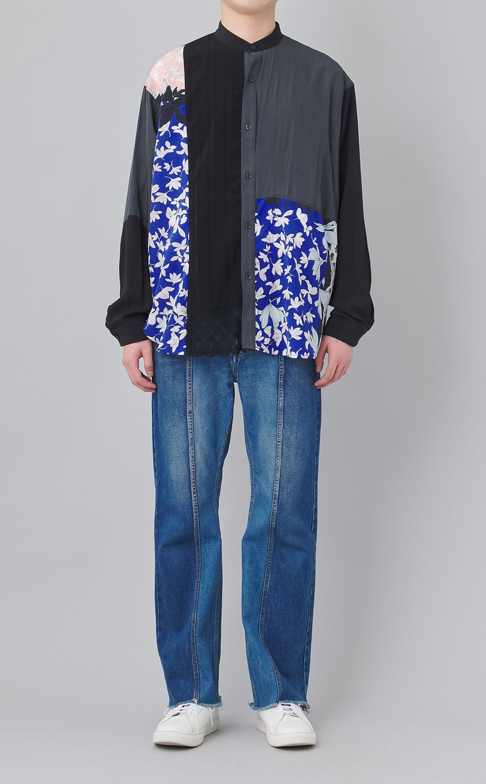 【reADdress】リメイクスタンドカラーシャツ