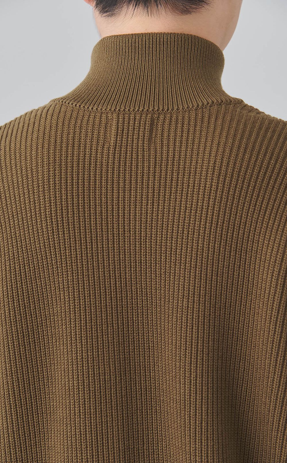 リブニットジップブルゾン