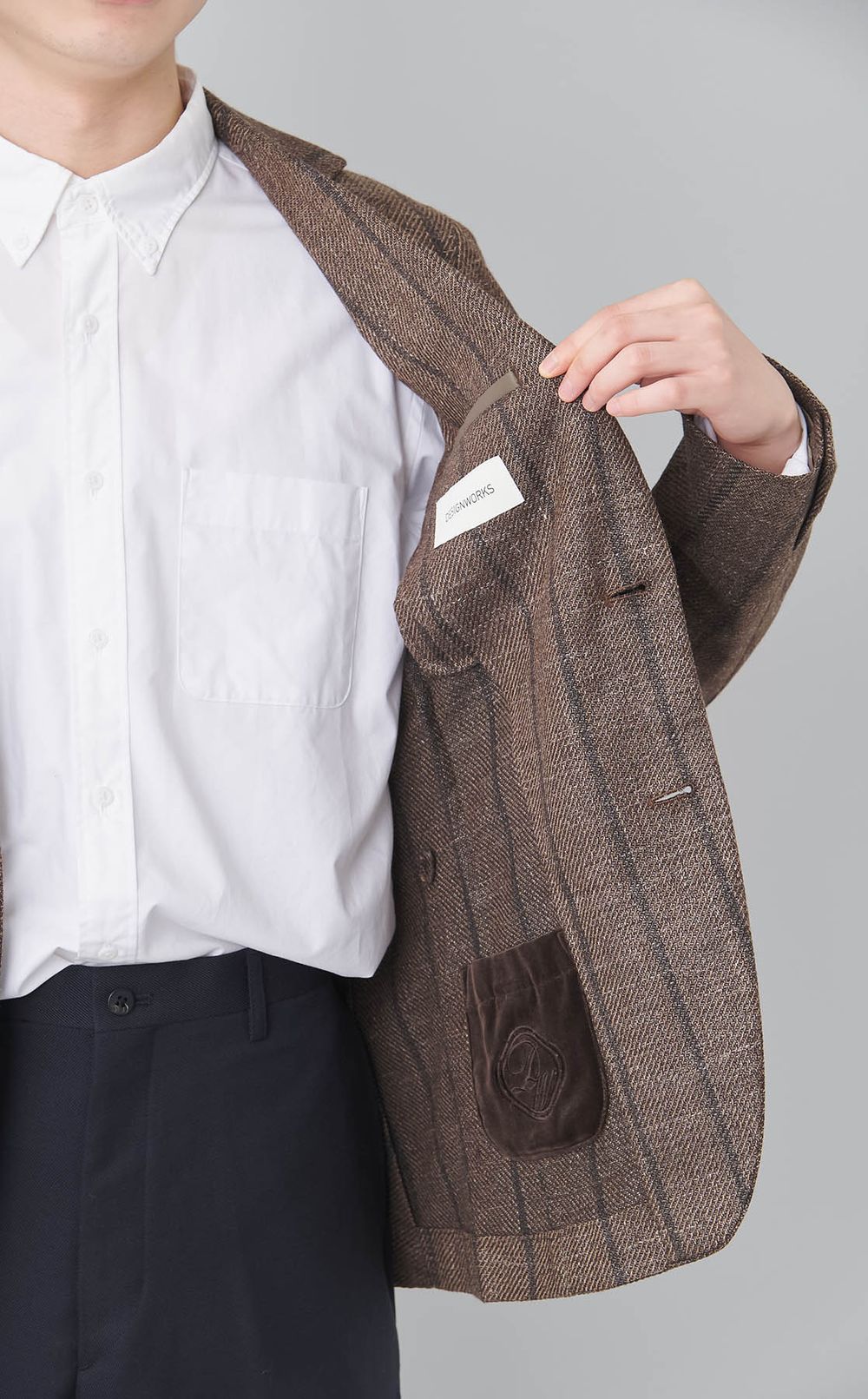 チェックシングルジャケット