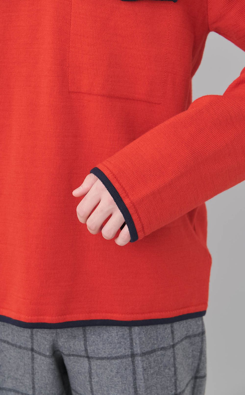 ウールコットンニットプルオーバー