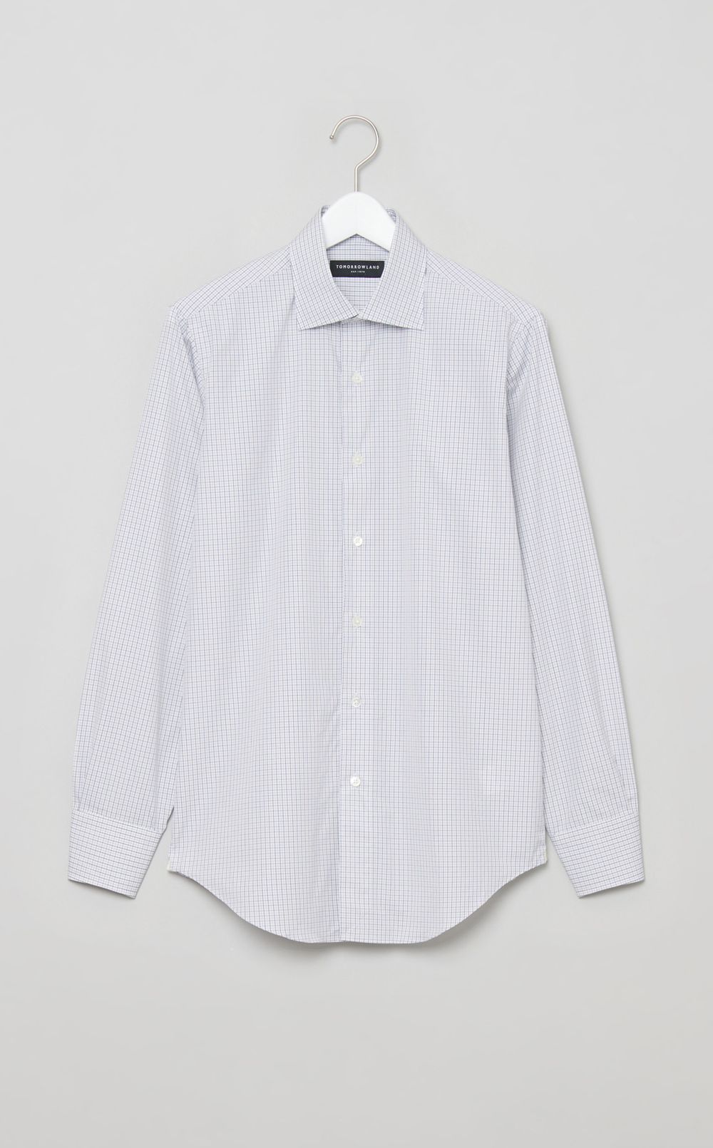 ワイドスプレッドチェックドレスシャツ