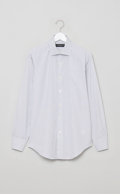 ワイドスプレッドチェックドレスシャツ