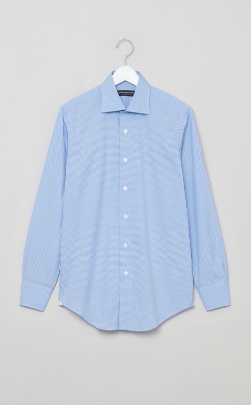 ワイドスプレッドギンガムドレスシャツ