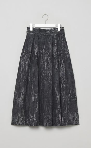 ジャガードタックフレアスカート