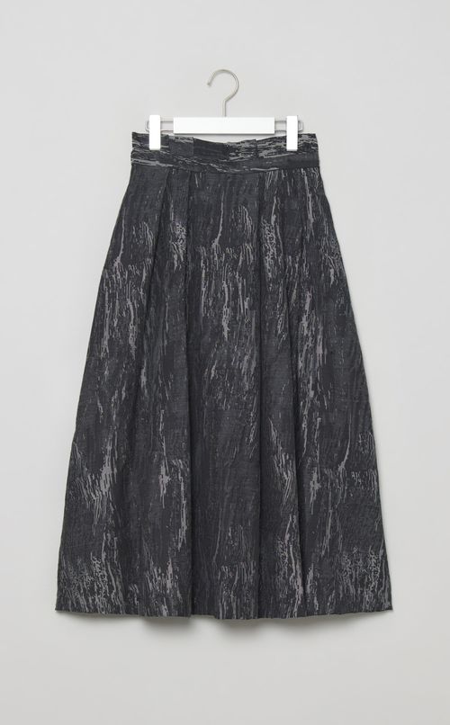 ジャガードタックフレアスカート