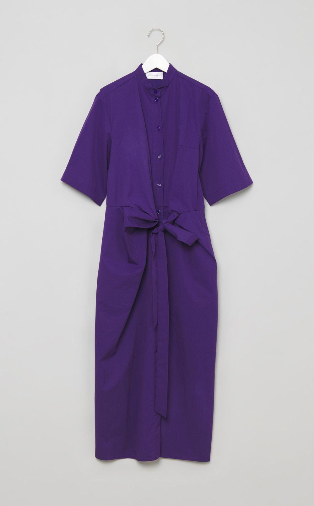 バンドカラーウエストリボンワンピース