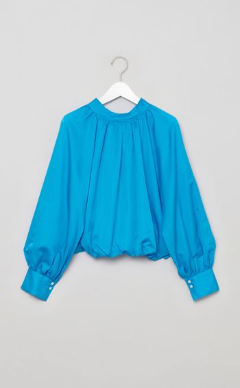 サテン2wayブラウス