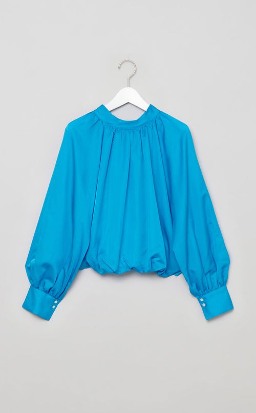 サテン2wayブラウス