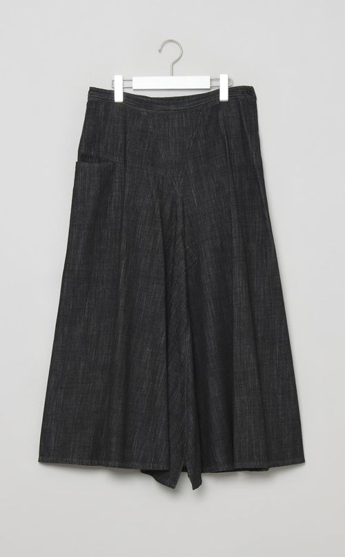 ウォッシュドデニムフレアスカー卜