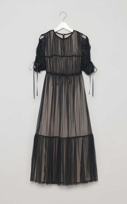 チュールギャザードレス