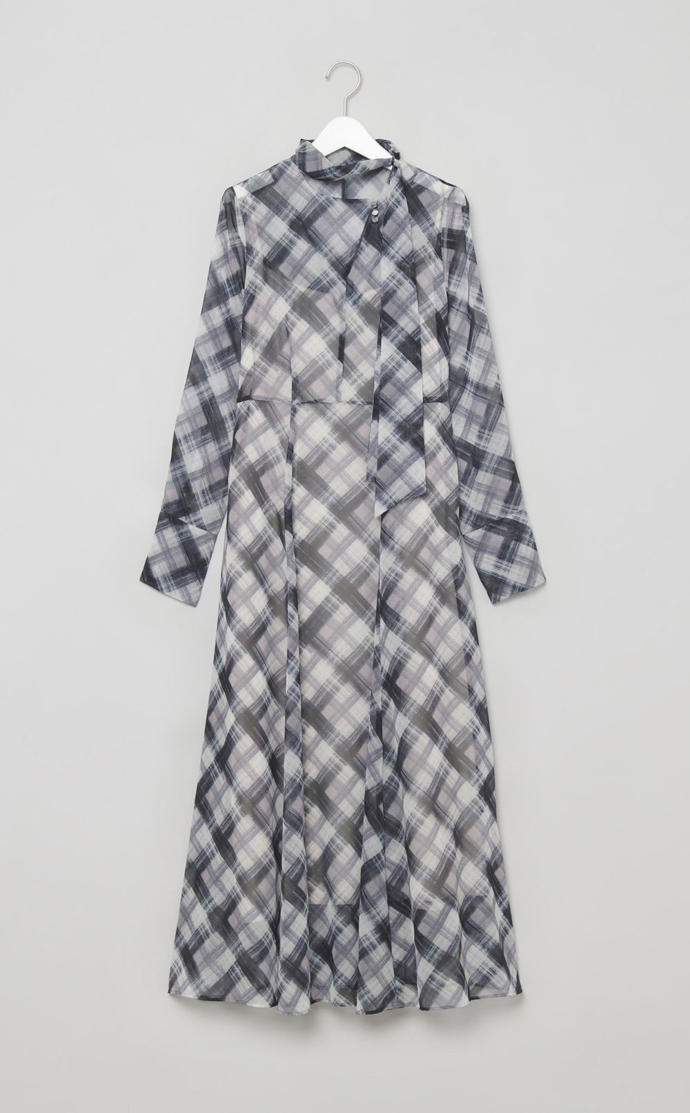 デザインボウタイシアープリントワンピース