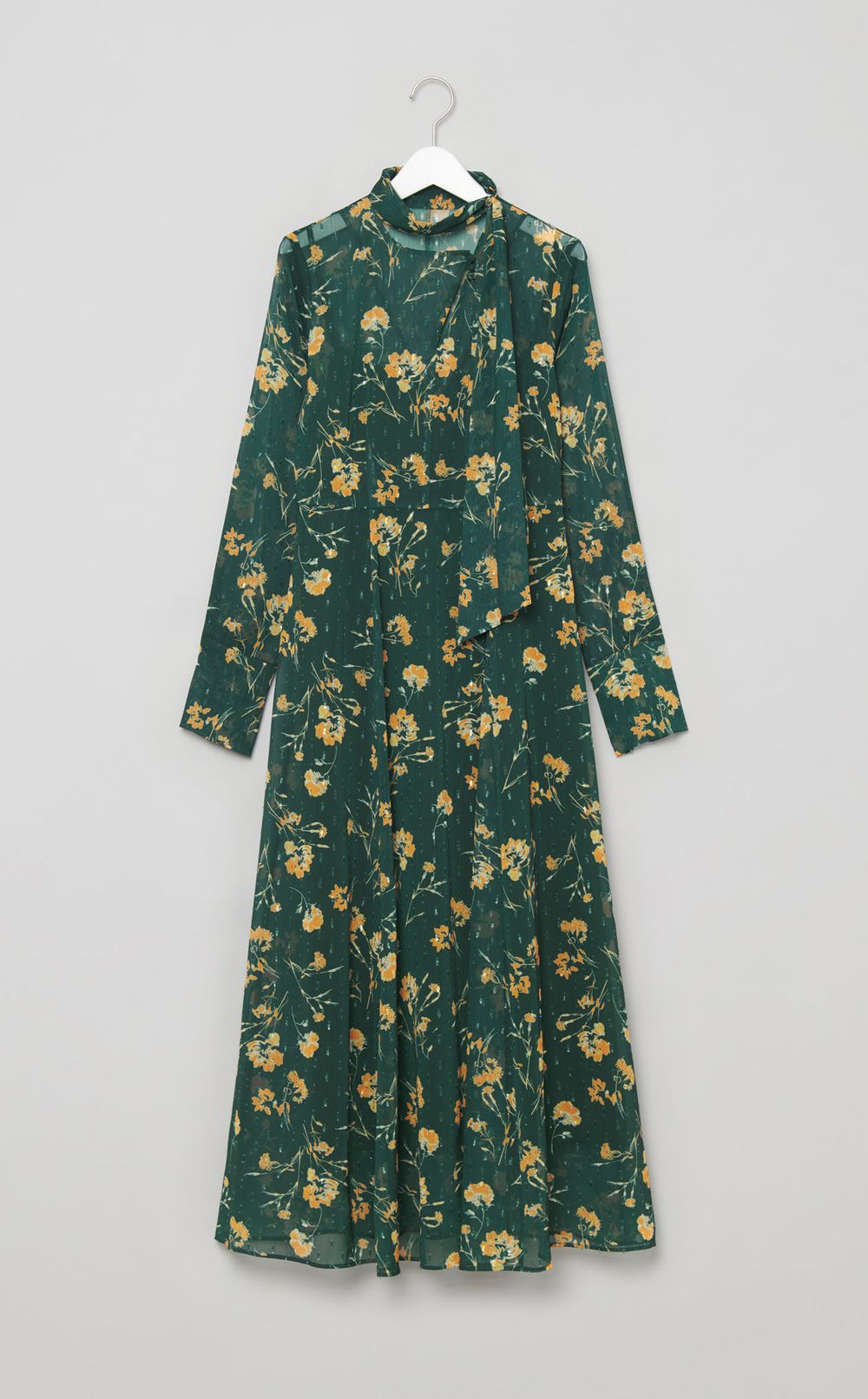 デザインボウタイシアープリントワンピース