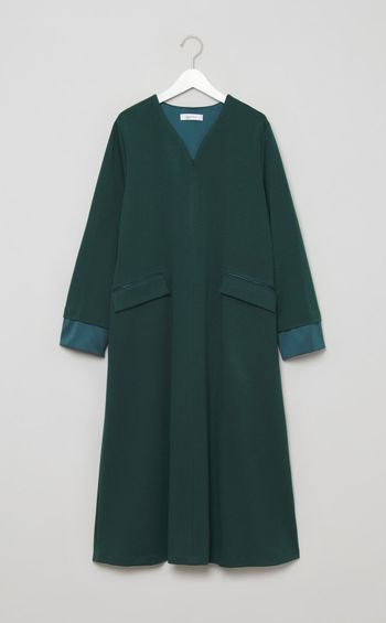 ストレッチポンチVネックワンピース