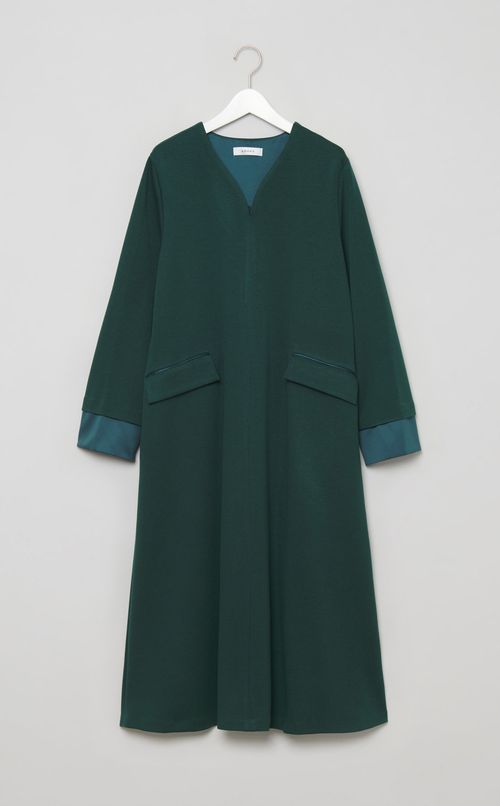 ストレッチポンチVネックワンピース