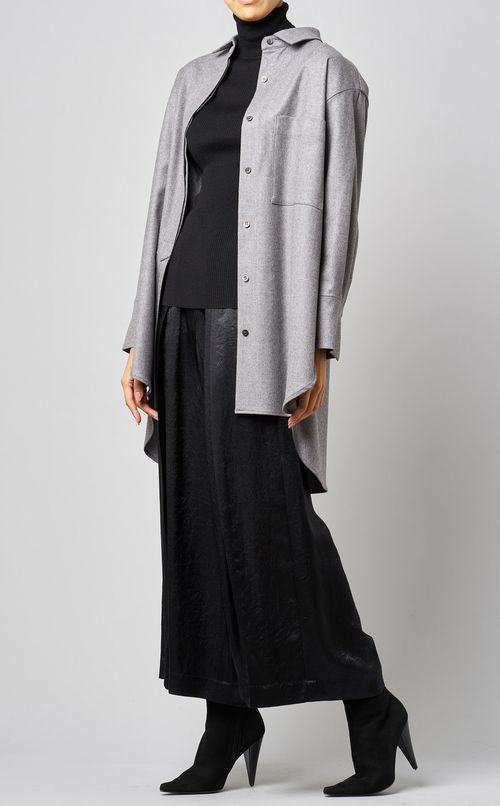 サテンワイドイージーパンツ