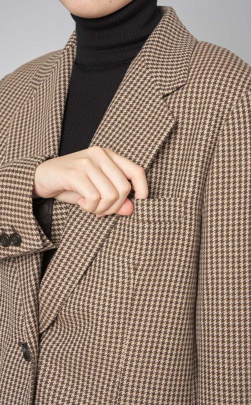 ハンドトゥースウールジャケット