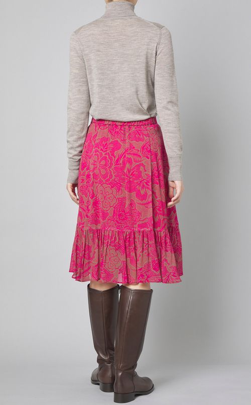 フラワープリントフレアスカート