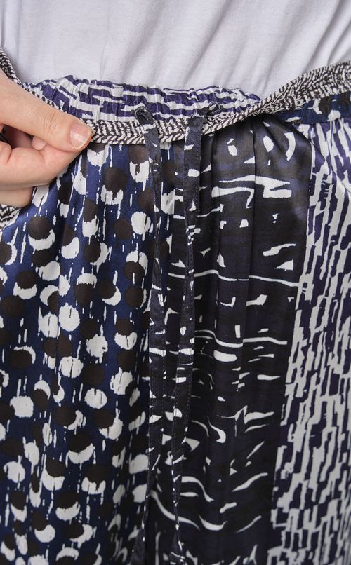 レーヨンサテンプリントイージーパンツ