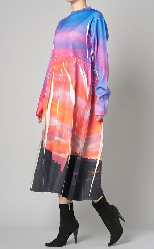 ダイレクトプリントリブワンピース